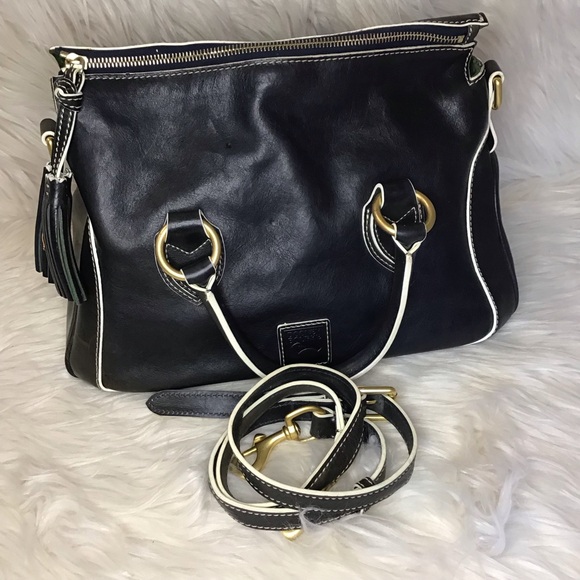 Dooney & Bourke Black Satchel with Gold Accents - Picture 2 of 16